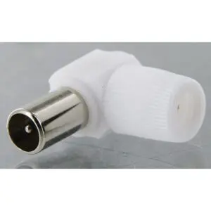 Fiche coaxiale - Coudée - Dhome - Mâle - Ø 9,52 mm