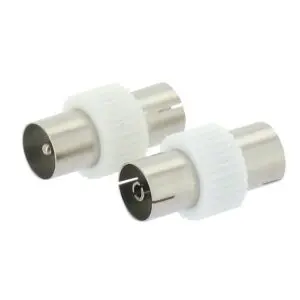 Adaptateur coaxial - Dhome - 1 Femelle/Mâle - 1 Femelle/Femelle - Ø 9/9,52 mm - Boîte de 2
