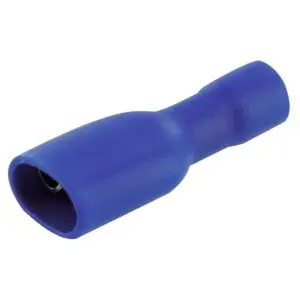 Clip entièrement isolé - Femelle - Dhome - Section de 1,5 à 2,5 mm² - Ø 6,35 mm - Bleu - Sachet de 10