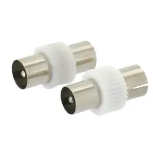 Adaptateur coaxial - Dhome - 1 Femelle/Mâle - 1 Mâle/Mâle - Ø 9/9,52 mm - Boîte de 2