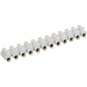 Barrette de connexion - Dhome - 12 dominos à visser - Pour section 4 mm² - Blanc