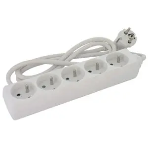 Bloc multiprise - Standard - Dhome - 5 x 2P+T - 16 A - Câble 3G1,5 mm² - L. 1,5 m