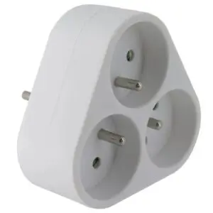 Fiche multiprise - Triplite - Dhome - 3 x 2P+T - 16 A - Blanc