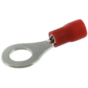 Cosse pré-isolée - Ronde - Dhome - Section de 0,5 à 1,5 mm² - Ø 6,5 mm - Rouge - Sachet de 10