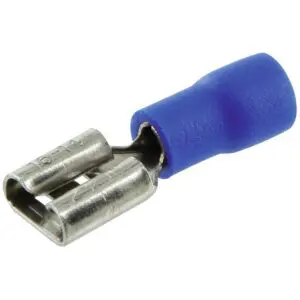 Clip pré-isolé - Femelle - Dhome - Section de 1,5 à 2,5 mm² - Ø 6,35 mm - Bleu - Sachet de 10