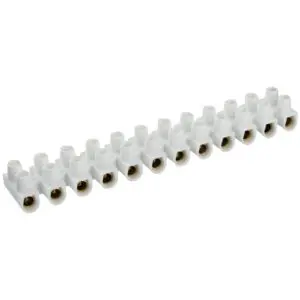 Barrette de connexion - Dhome - 12 dominos à visser - Pour section 16 mm² - Blanc