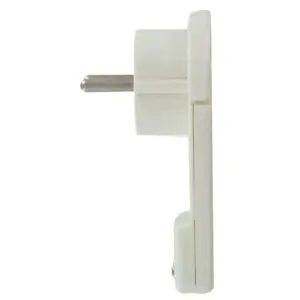 Image produit – Fiche plastique extra plate 2P+T Dhome – Mâle – 16 A – Blanc (alt)