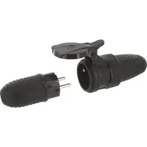 Image produit – Fiche caoutchouc étanche IP44 2P+T 16 A Dhome – Mâle (alt)