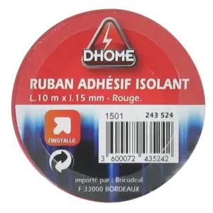 Image produit – Ruban adhésif isolant Dhome – Rouge (alt)