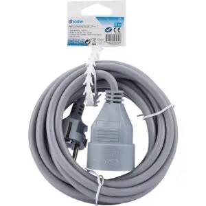 Image produit – Prolongateur câble souple gris Dhome – H05 VV-F 3G 1,5 mm² – Longueur 5 m (alt)