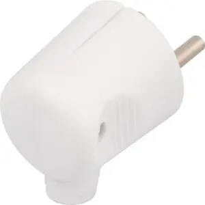 Image produit – Fiche électrique – Sortie latérale – Dhome – 2P+T – 16 A – Mâle – Blanc (alt)