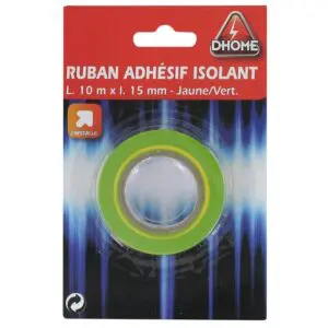 Image produit – Ruban adhésif isolant Dhome – Vert / jaune (alt)