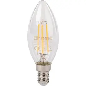 Ampoule LED flamme à filament - Dhome - E14 - 4,5 W - 470 lm - 3000 K - Claire