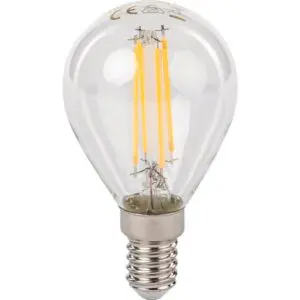 Ampoule LED sphérique à filament - Dhome - E14 - 4,5 W - 470 lm - 2700 K - Claire - Boite