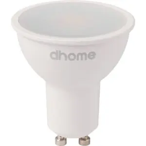 Ampoule LED spot - Dhome - GU10 - 5 W - 450 lm - 4000 K - 100° - Dimmable - Boite