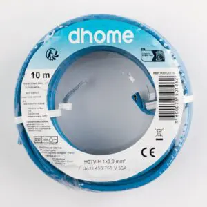 Fil H07 V-R - Dhome - 6 mm² - L. 10 m - Bleu - Brochable