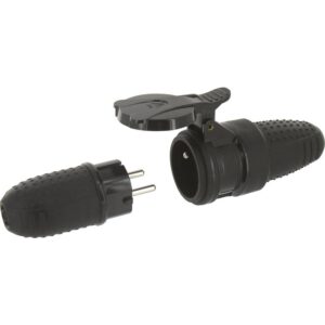 Image produit – Fiche caoutchouc étanche IP44 2P+T 16 A Dhome – Mâle (alt)