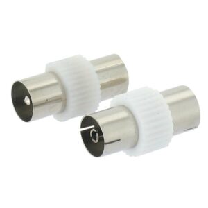 Image produit – Adaptateur coaxial – Dhome – 1 Femelle/Femelle – 1 Mâle/Mâle – Ø 9,52 mm – Boîte de 2 (alt)