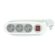 Image produit – Bloc multiprise bi-color gris/blanc Dhome – 3 x 2P+T – Avec interrupteur (alt)