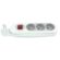 Image produit – Bloc multiprise bi-color gris/blanc Dhome – 3 x 2P+T – Avec interrupteur (alt)