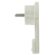 Image produit – Fiche plastique extra plate 2P+T Dhome – Mâle – 16 A – Blanc (alt)