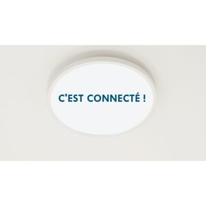 Image produit – Plafonnier LED – Panello – Dhome – 24 W – 1900 lm – Argent (alt)