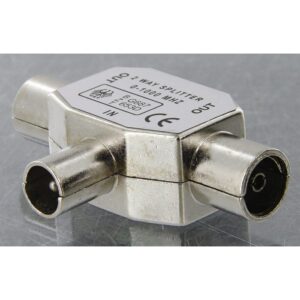 Image produit – Repartiteur TV blindé diamètre 9,52 mm Dhome – 1 mâle / 2 femelles – Diamètre 9,52 mm (alt)