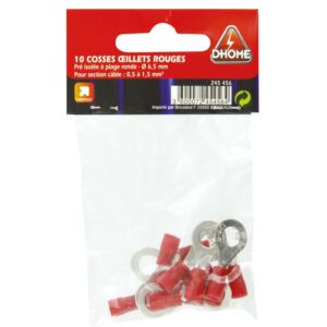 Image produit – Cosse pré isolée à plage ronde – Rouge (alt)