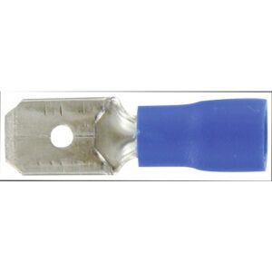 Image produit – Clip mâle pré isolé Dhome – Bleue – Diamètre 6,35 mm – Vendu par 10 (alt)