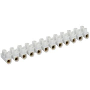 Image produit – Barrette de connexion – Dhome – 2 x 12 – à visser – Blanc (alt)