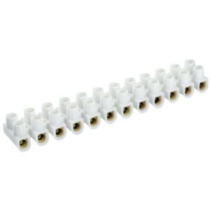 Image produit – Barrette de connexion – Dhome – 2 x 12 – à visser – Blanc (alt)