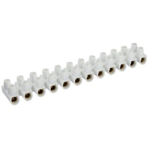 Image produit – Barrette de connexion – Dhome – 2 x 12 – à visser – Blanc (alt)