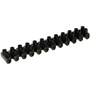 Image produit – Barrette de connexion – Dhome – 2 x 12 – à visser – Noir (alt)