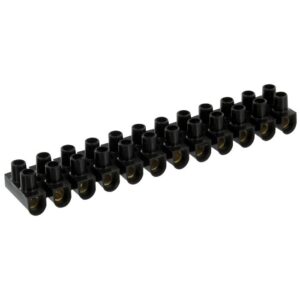 Image produit – Barrette de connexion – Dhome – 2 x 12 – à visser – Noir (alt)