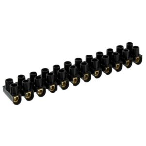 Image produit – Barrette de connexion – Dhome – 2 x 12 – à visser – Noir (alt)