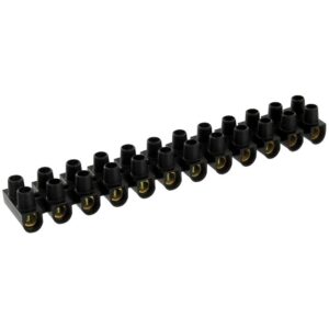 Image produit – Barrette de connexion – Dhome – 2 x 12 – à visser – Noir (alt)