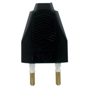 Image produit – Fiche électrique – Plate – Dhome – 2P – 6 A – Mâle – Noir (alt)