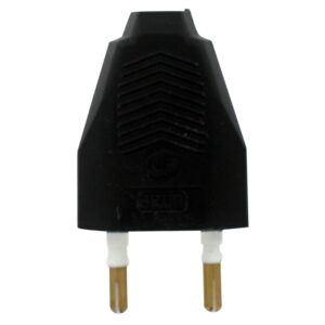 Image produit – Fiche électrique – Plate – Dhome – 2P – 6 A – Mâle – Noir (alt)