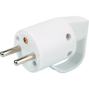 Image produit – Fiche électrique – Avec anneau – Dhome – 2P+T – 16 A – Mâle – Blanc (alt)