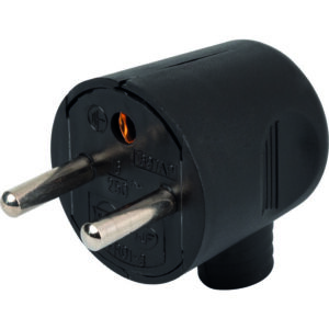 Image produit – Fiche électrique – Sortie latérale – Dhome – 2P+T – 16 A – Mâle – Noir (alt)