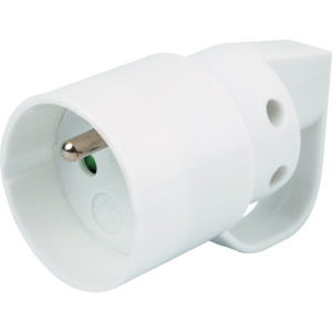 Image produit – Fiche électrique – Avec anneau – Dhome – 2P+T – 16 A – Femelle – Blanc (alt)