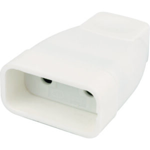 Image produit – Fiche électrique – Plate – Dhome – 2P – 6 A – Femelle – Blanc (alt)