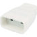 Image produit – Fiche électrique – Plate – Dhome – 2P – 6 A – Femelle – Blanc (alt)