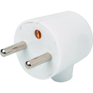 Image produit – Fiche électrique – Sortie latérale – Dhome – 2P+T – 16 A – Mâle – Blanc (alt)