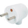 Image produit – Fiche électrique – Sortie latérale – Dhome – 2P+T – 16 A – Mâle – Blanc (alt)