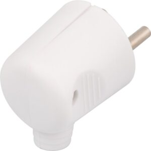 Image produit – Fiche électrique – Sortie latérale – Dhome – 2P+T – 16 A – Mâle – Blanc (alt)