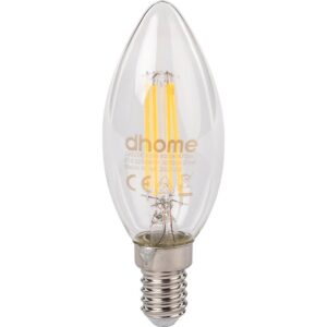 Image produit – Ampoule LED flamme à filament – Dhome – E14 – 4,5 W – 470 lm – 4000 K – Claire (alt)