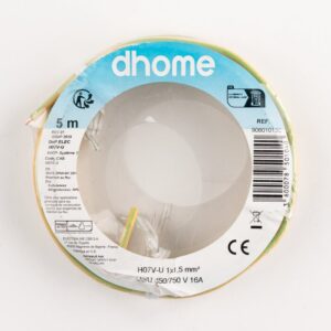 Image produit – Fil H07 V-U 1,5 mm² – vert/jaune – Brochable (alt)