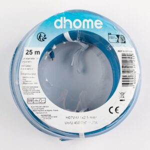 Image produit – Fil H07 V-U 2,5 mm² – Bleu – Brochable (alt)