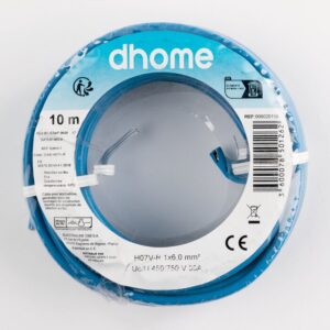 Image produit – Fil H07 V-R 6 mm² Dhome – Longueur 10 m – Bleu (alt)